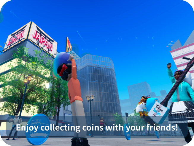 Screen image of the play screen of the VR application "HELLO! TOKYO FRIENDS Roblox" 5