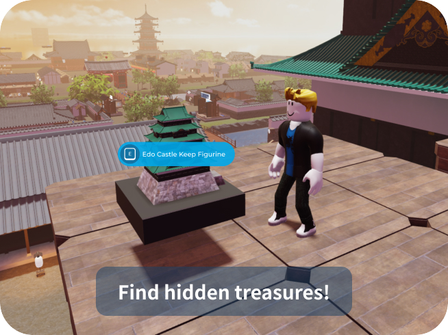 Screen image of the play screen of the VR application "HELLO! TOKYO FRIENDS Roblox" 7