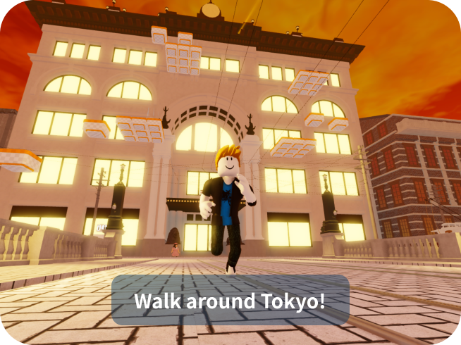 Screen image of the play screen of the VR application "HELLO! TOKYO FRIENDS Roblox" 8