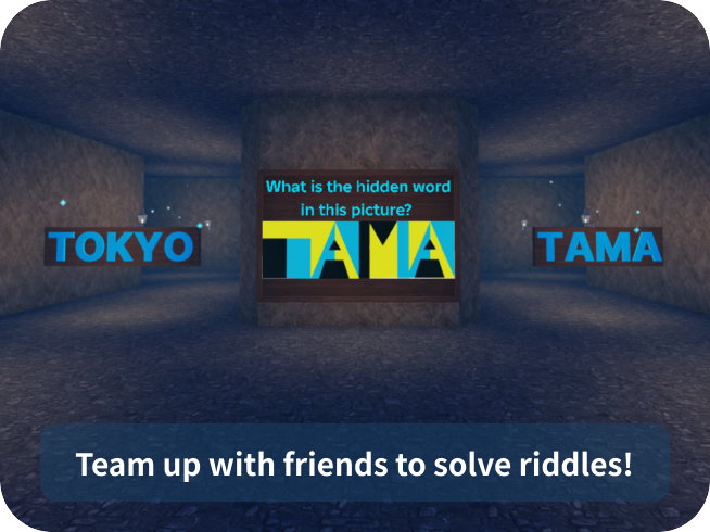 Screen image of the play screen of the VR application "HELLO! TOKYO FRIENDS Roblox" 9